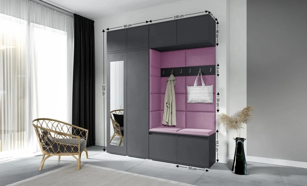 Cuier Hol Max 16, Grafit/ Mov - Trinity 11 1