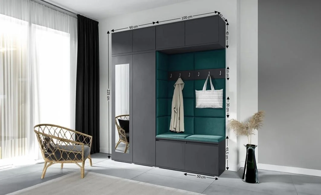 Cuier Hol Max 16, Grafit/ Verde - Trinity 28 1