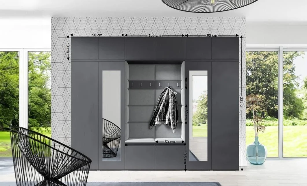 Cuier Hol Max 17, Grafit/Gri - Trinity 14 1