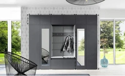 Cuier Hol Max 17, Grafit/Gri - Trinity 14