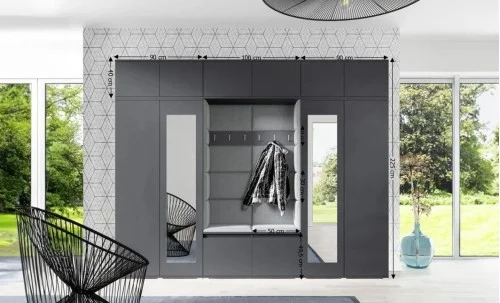 Cuier Hol Max 17, Grafit/Gri - Trinity 14