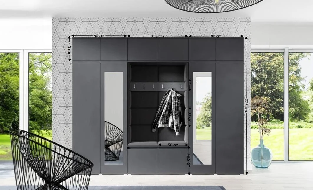 Cuier Hol Max 17, Grafit/Negru - Trinity 16 1