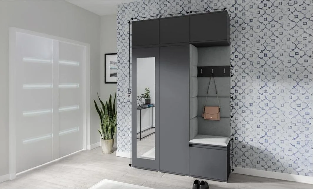 Cuier Hol Max 18, Grafit/ Gri - Trinity 14 2