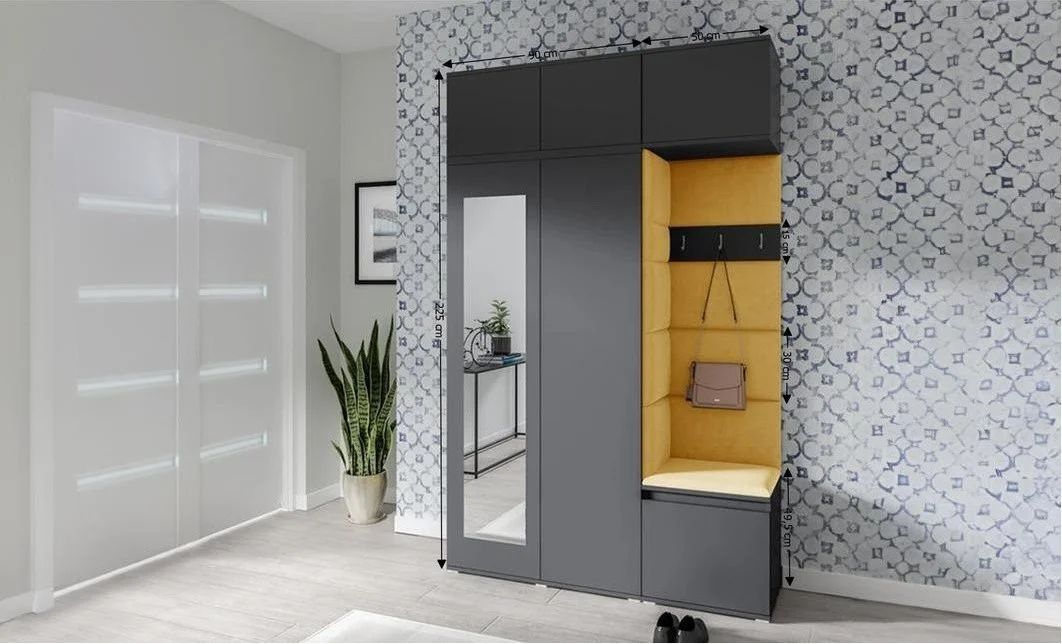 Cuier Hol Max 18, Grafit/ Galben - Trinity 18 1
