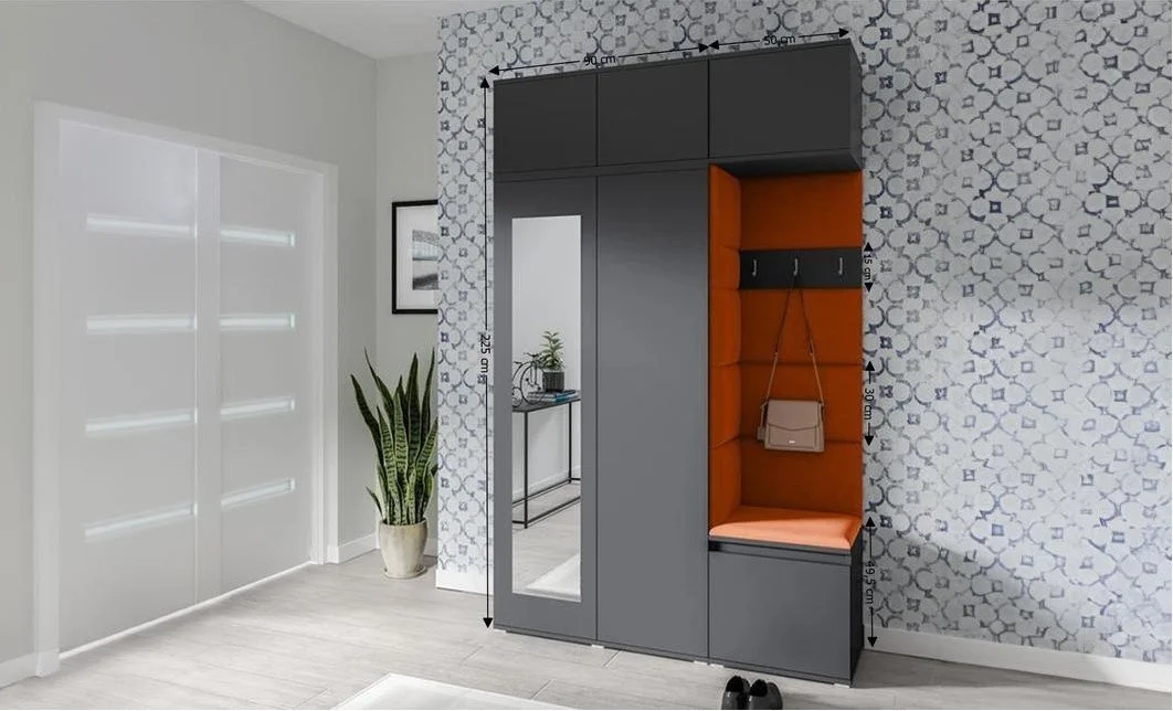 Cuier Hol Max 18, Grafit/ Portocaliu - Trinity 25 1