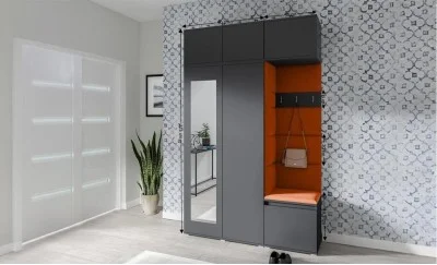 Cuier Hol Max 18, Grafit/ Portocaliu - Trinity 25