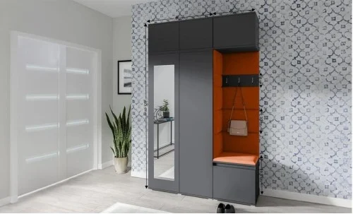 Cuier Hol Max 18, Grafit/ Portocaliu - Trinity 25
