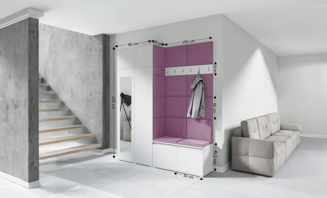 Cuier Hol Max 19, Alb/ Mov - Trinity 11 1