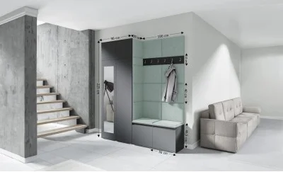 Cuier Hol Max 19, Grafit/ Verde - Trinity 21