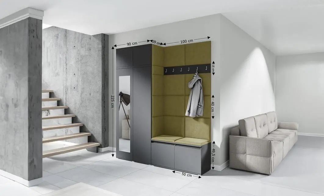 Cuier Hol Max 19, Grafit/ Verde - Trinity 27 1