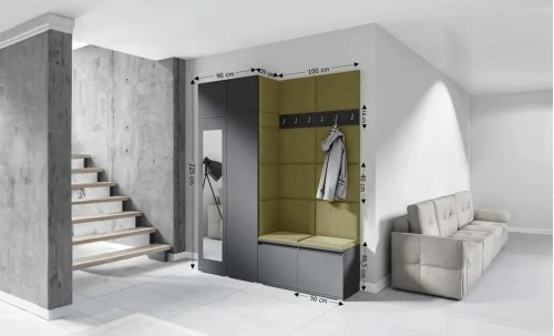 Cuier Hol Max 19, Grafit/ Verde - Trinity 27