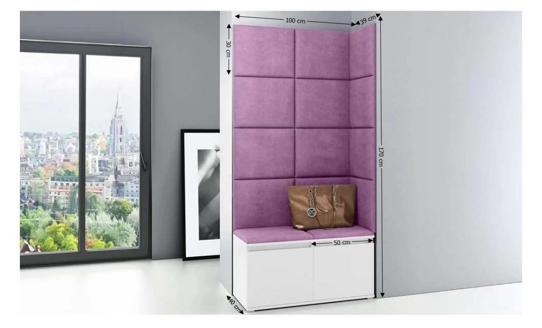Cuier Hol Max 2, Alb/Mov - Trinity 11 1