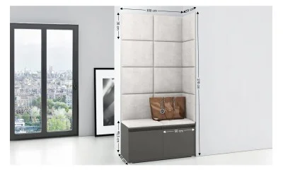 Cuier Hol Max 2, Grafit/ Crem - Trinity 1