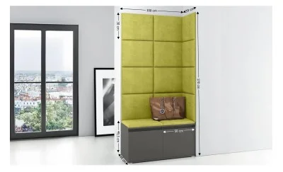 Cuier Hol Max 2, Grafit/ Verde - Trinity 12