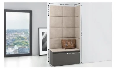 Cuier Hol Max 2, Grafit/ Bej - Trinity 3