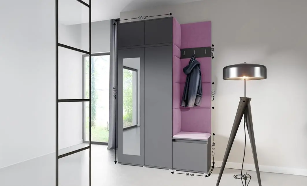 Cuier Hol Max 20, Grafit/Mov - Trinity 11 1