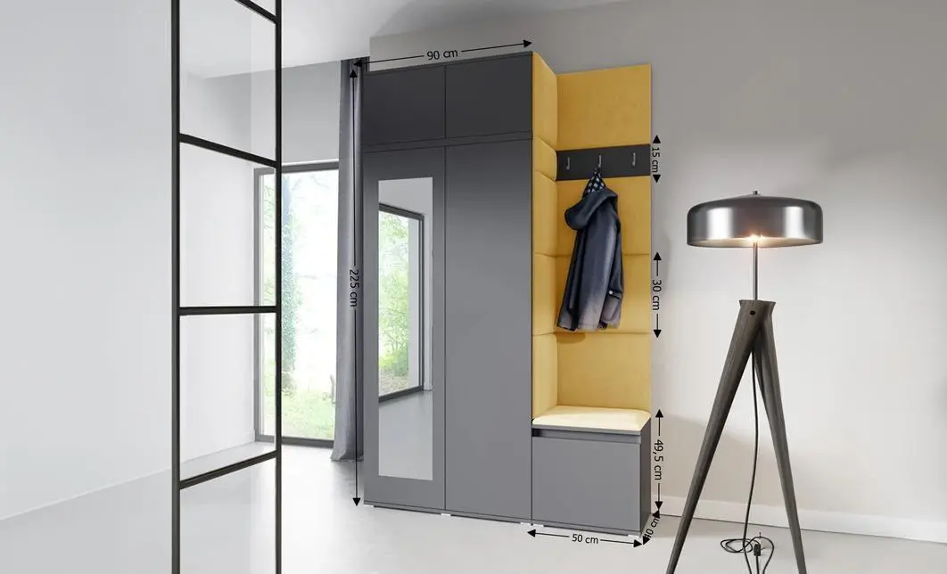 Cuier Hol Max 20, Grafit/Galben - Trinity 18 1