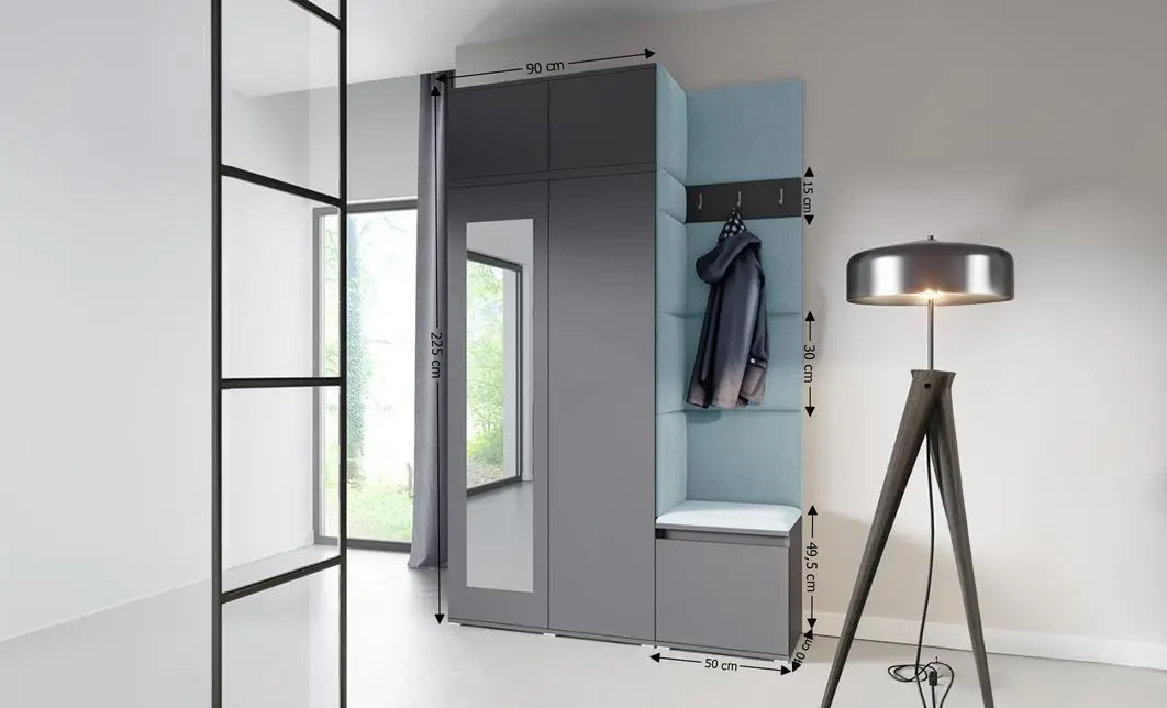 Cuier Hol Max 20, Grafit/Albastru - Trinity 22 1