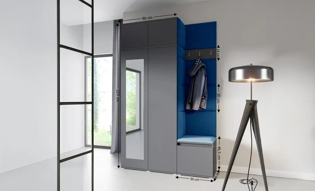 Cuier Hol Max 20, Grafit/Albastru - Trinity 31 1