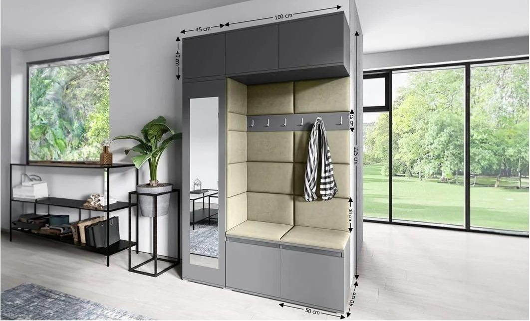 Cuier Hol Max 21, Grafit/ Verde - Trinity 27 1