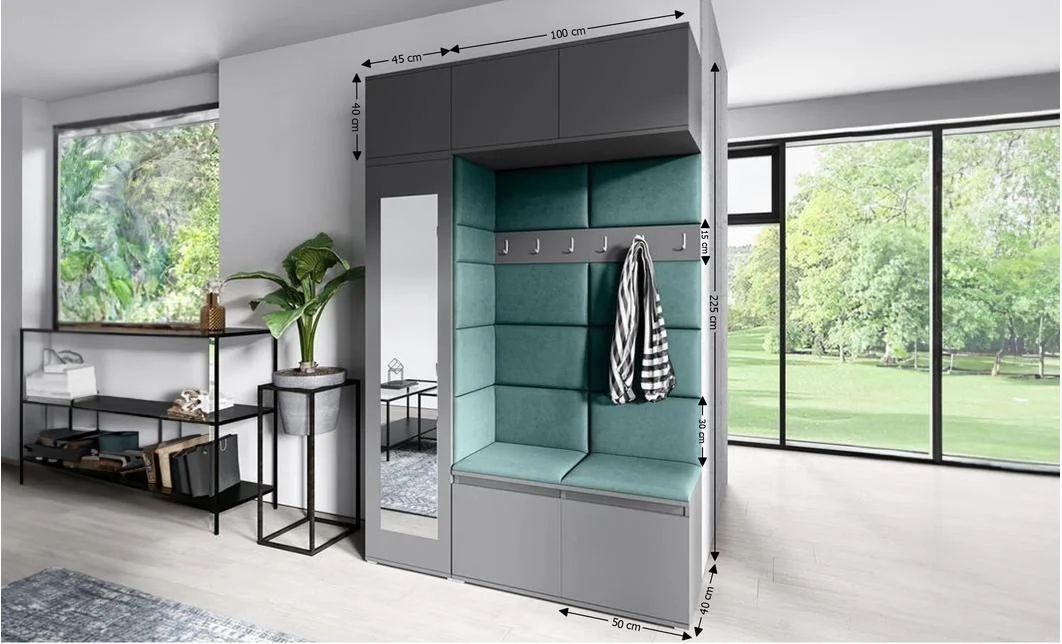 Cuier Hol Max 21, Grafit/ Verde - Trinity 28 1