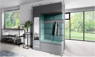Cuier Hol Max 21, Grafit/ Verde - Trinity 28