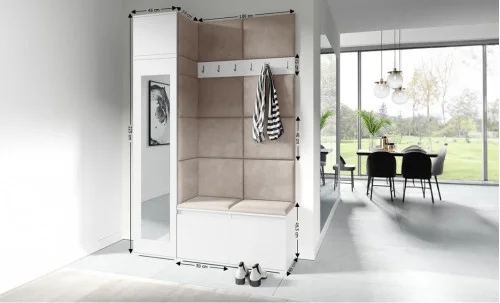 Cuier Hol Max 22, Alb/ Maro - Trinity 5