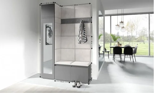 Cuier Hol Max 22, Grafit/ Crem - Trinity 1
