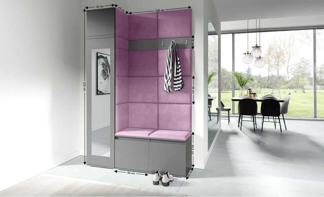 Cuier Hol Max 22, Grafit/ Mov - Trinity 11 1