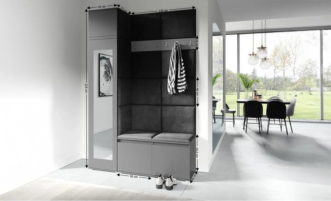 Cuier Hol Max 22, Grafit/ Negru - Trinity 16 1
