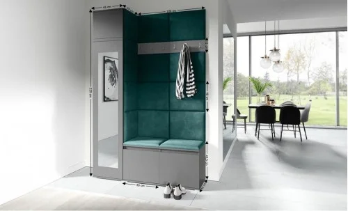 Cuier Hol Max 22, Grafit/ Verde - Trinity 28