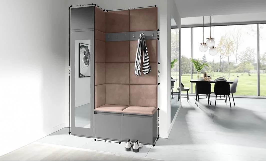 Cuier Hol Max 22, Grafit/ Maro - Trinity 7 1