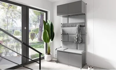 Cuier Hol Max 23, Grafit/ Gri - Trinity 14