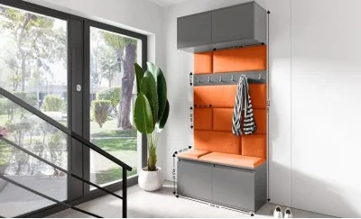 Cuier Hol Max 23, Grafit/ Portocaliu - Trinity 25