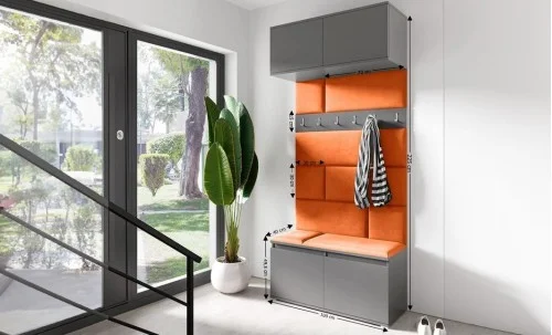 Cuier Hol Max 23, Grafit/ Portocaliu - Trinity 25