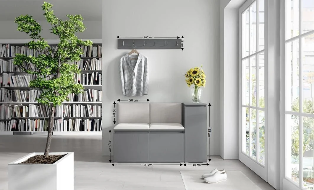 Cuier Hol Max 25, Grafit/ Crem - Trinity 1 1