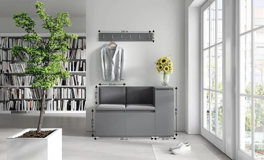 Cuier Hol Max 25, Grafit/ Negru - Trinity 16 1
