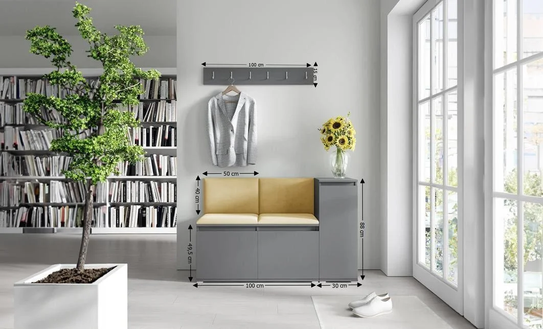Cuier Hol Max 25, Grafit/ Galben - Trinity 18 1