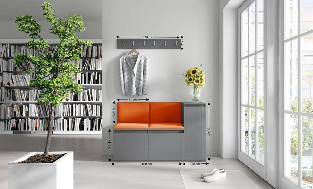 Cuier Hol Max 25, Grafit/ Portocaliu - Trinity 25 1