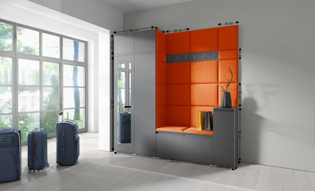 Cuier Hol Max 26, Grafit/ Portocaliu - Trinity 25 1