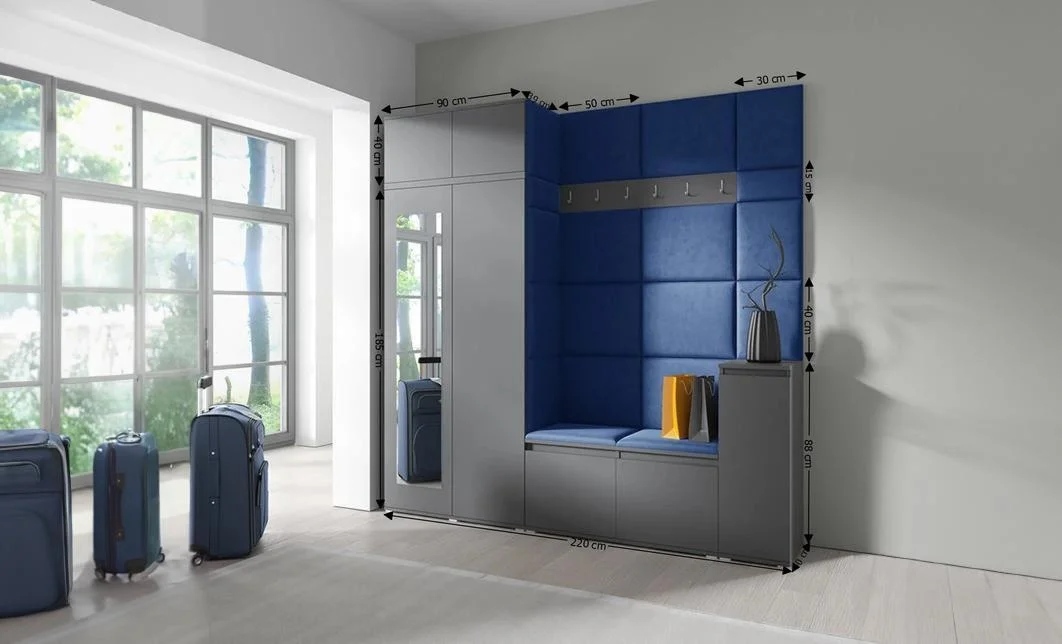 Cuier Hol Max 26, Grafit/ Albastru - Trinity 31 1