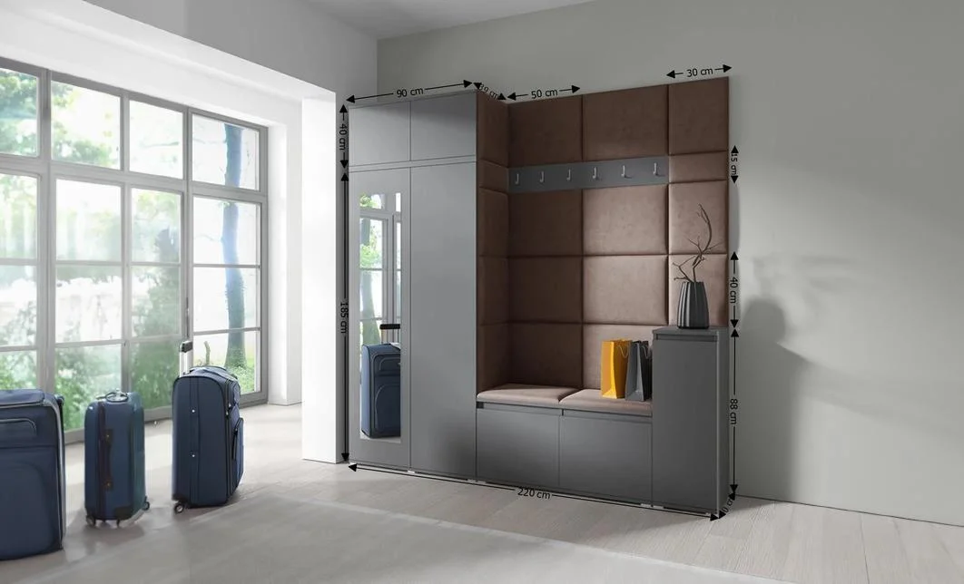 Cuier Hol Max 26, Grafit/ Maro - Trinity 8 1