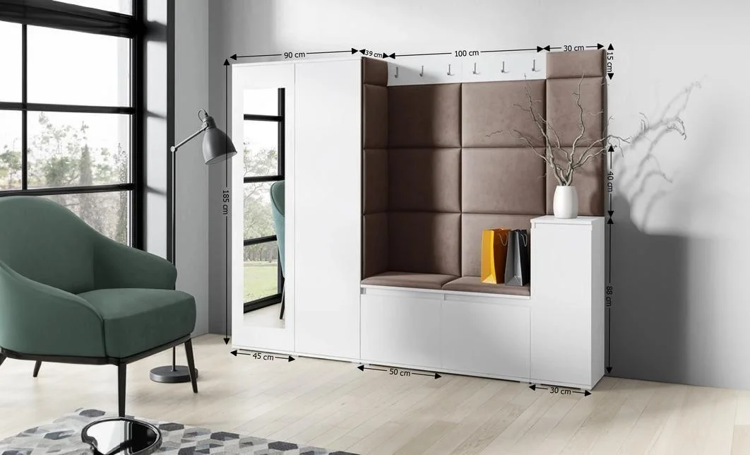 Cuier Hol Max 27, Alb/ Maro - Trinity 8 1