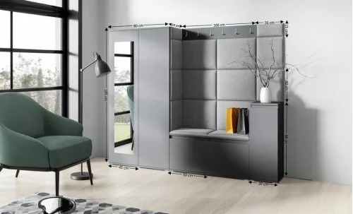 Cuier Hol Max 27, Grafit/ Gri - Trinity 15