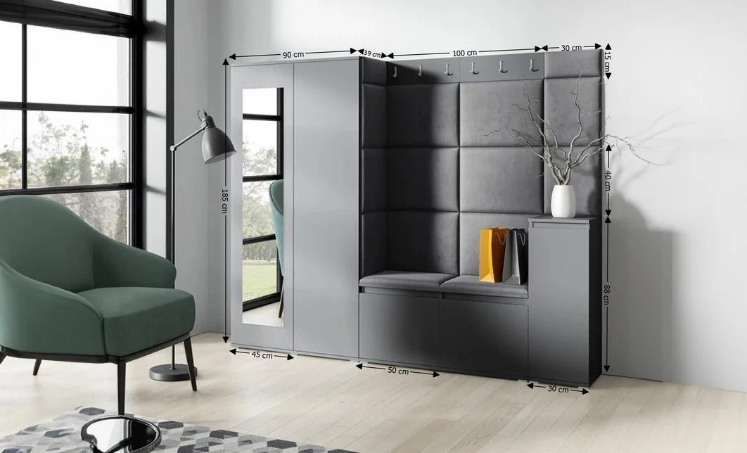 Cuier Hol Max 27, Grafit/ Negru - Trinity 16 1