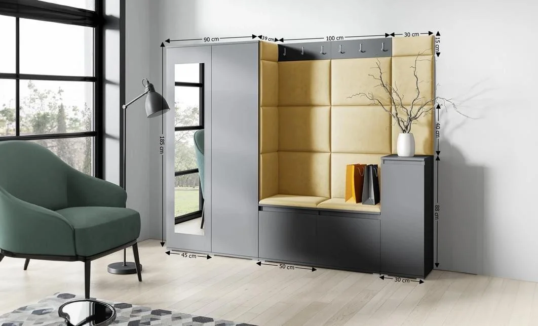 Cuier Hol Max 27, Grafit/ Galben - Trinity 18 1