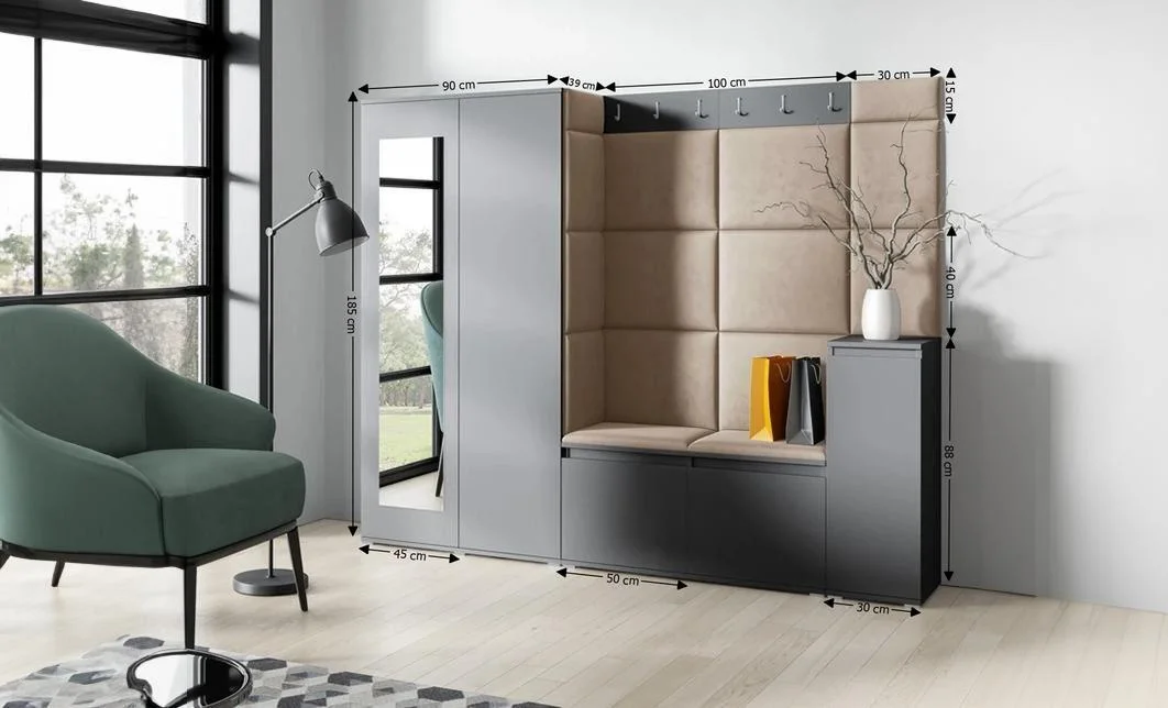 Cuier Hol Max 27, Grafit/ Bej - Trinity 4 1