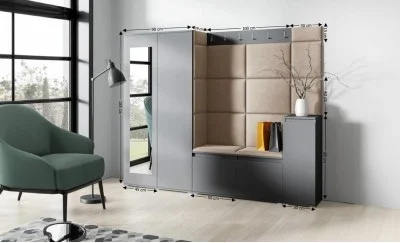 Cuier Hol Max 27, Grafit/ Bej - Trinity 4