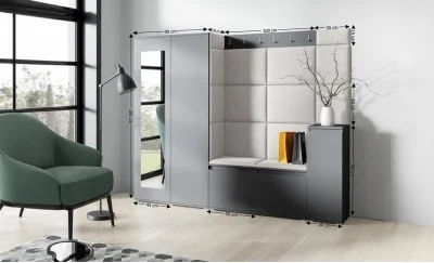 Cuier Hol Max 27, Grafit/ Crem - Trinity 1