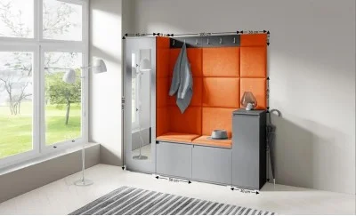 Cuier Hol Max 28, Grafit/ Portocaliu - Trinity 25